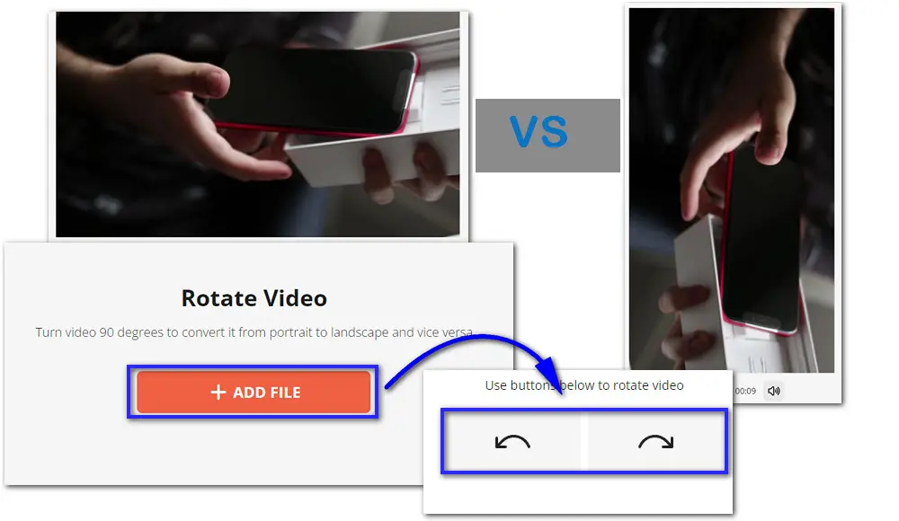 Free Online Video Rotator Large Files