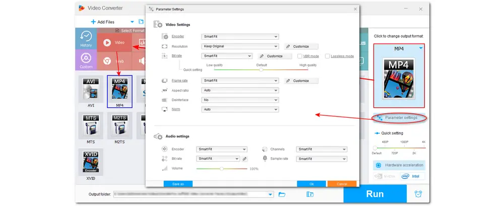 Adjust Output Settings