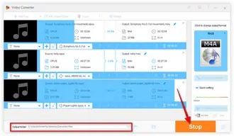 Convert Opus to AAC in Batches