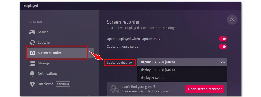 Correct the Recording Settings