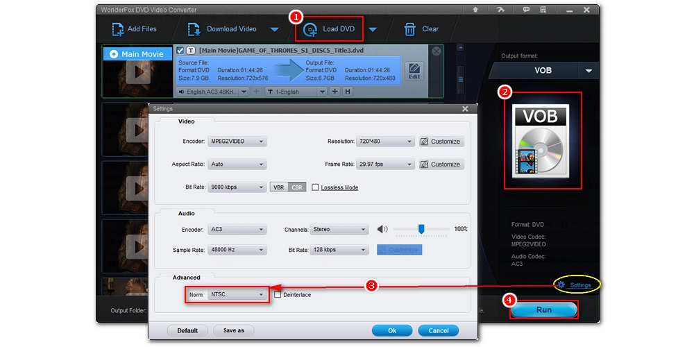 Convert PAL DVD to NTSC Video