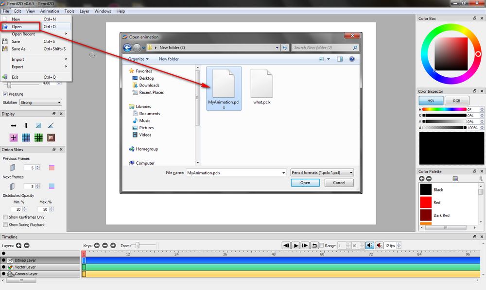 How to Export Pencil2D as MP4