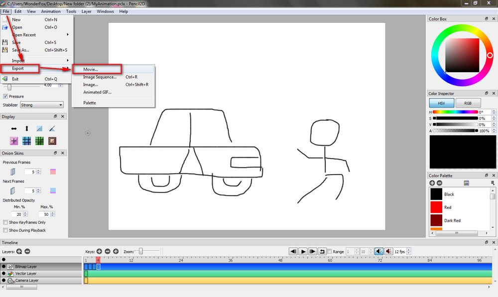 PCLX to MP4 - How to Export and Upload Pencil2D Animations?