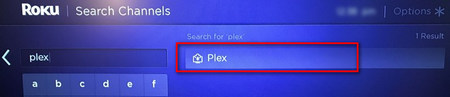Search Plex from Streaming Channels on Roku