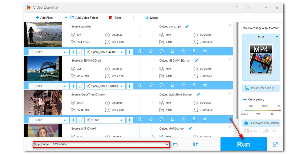 Convert DV to MP4