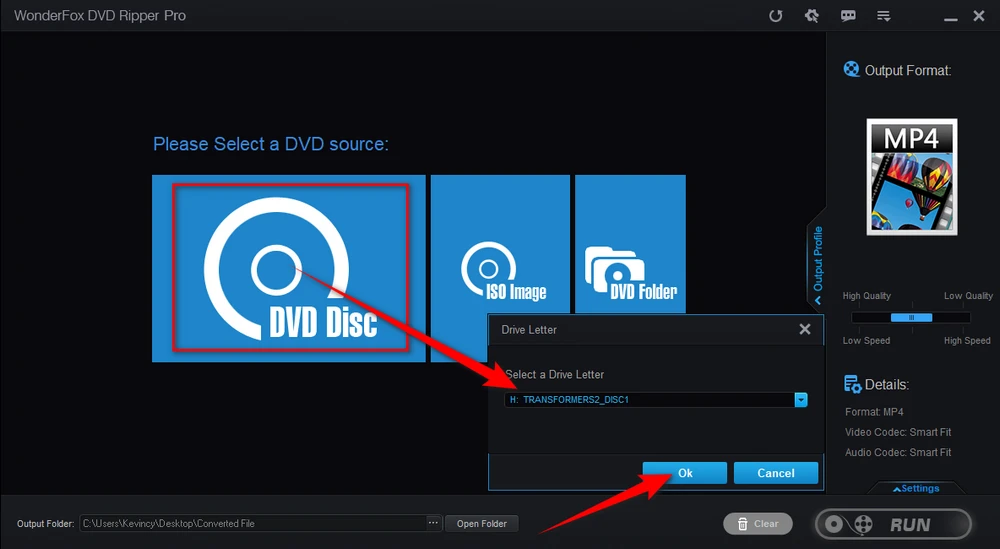 Load a DVD Source in DVD to Surface Pro Converter