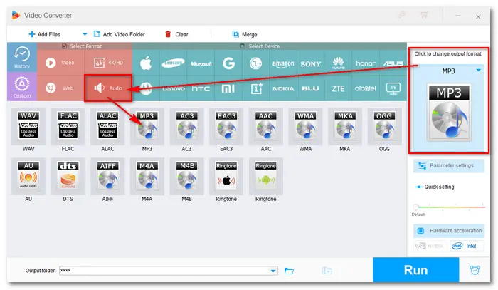 Select iPhone Audio Format