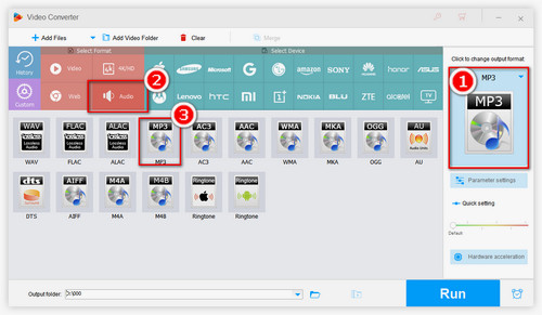 Choose MP3 Format