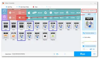 Select an Output Format