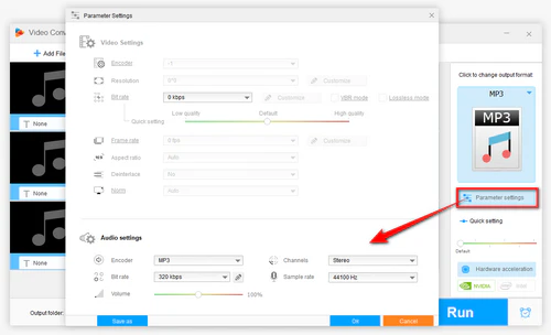 Customize Audio Parameters
