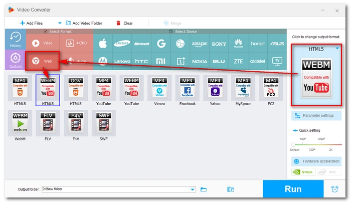 Choose a Chrome-compatible format