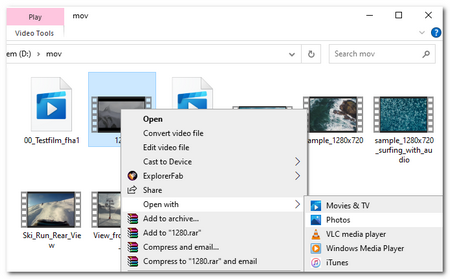 Microsoft Photos App Play MOV