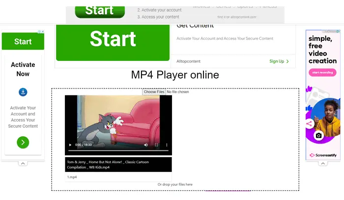 Windows 10 MP4 Player Online