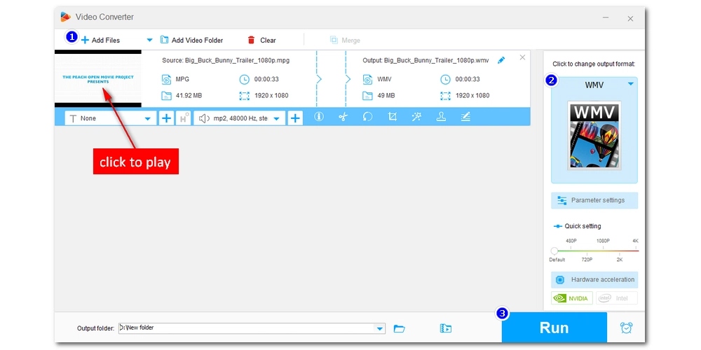 Convert MPG to Windows Media Video