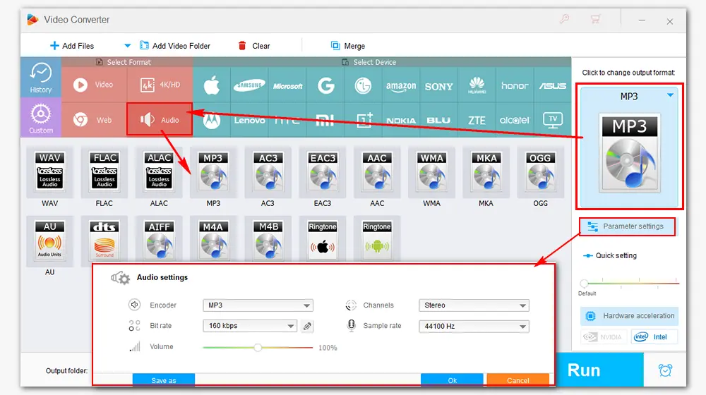 Configure Output Settings