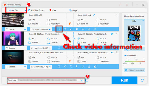 Load 4K videos for conversion