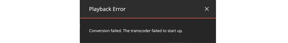 Conversion failed: The transcoder failed to start up