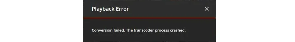 Conversion failed: The transcoder process crashed