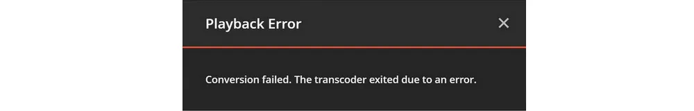 Conversion failed: The transcoder exited due to an error