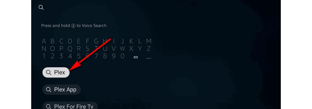 Search Plex for FireStick