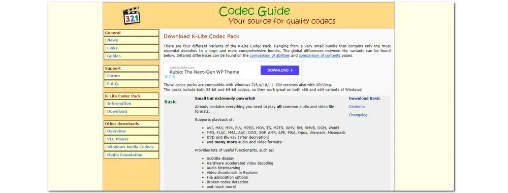 K-Lite Codec Pack