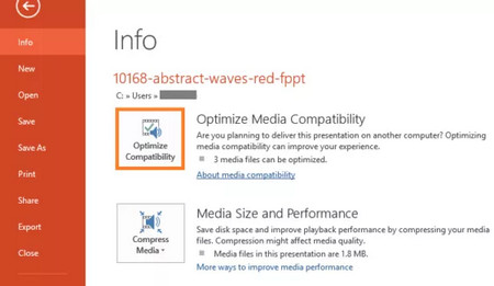 Enable the Media Compatibility Feature in PowerPoint