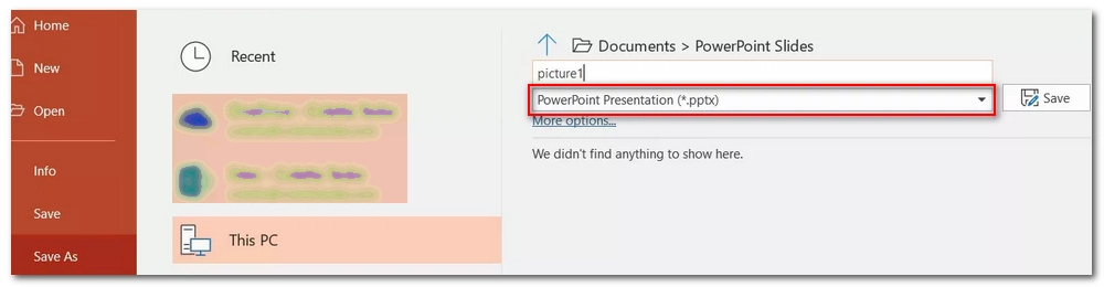 Save .ppt as .pptx