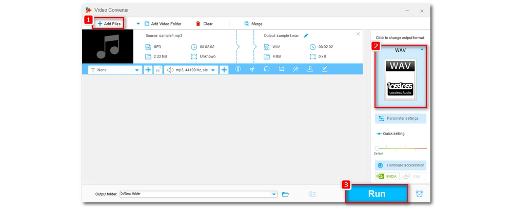 Convert audio to .wav or other PowerPoint-compatible formats