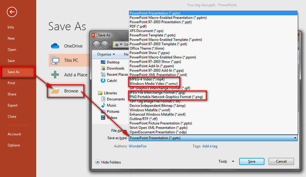 Play PowerPoint on TV from USB