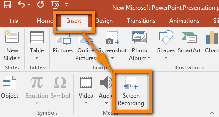 Head to PowerPoint Screen Recording Window