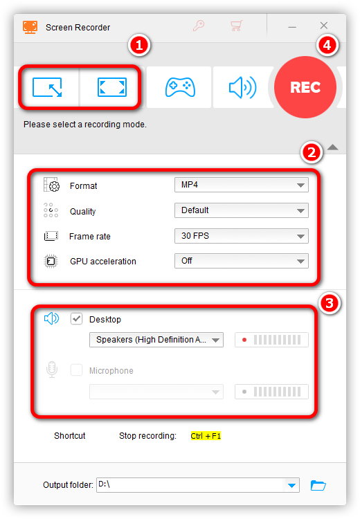 Parameter Setting Before Recording