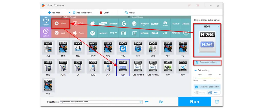 Choose Output Format