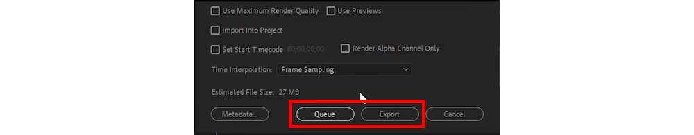 Adobe Premiere Export MP4
