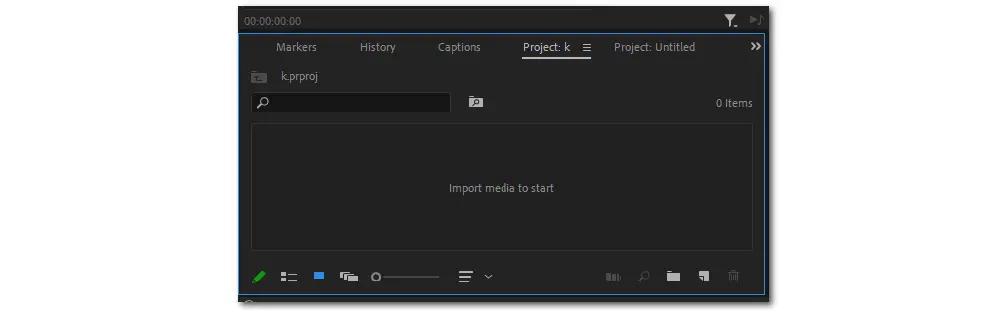 Premiere Pro Import Media