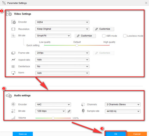 Detailed Settings on the PS3 Video Converter