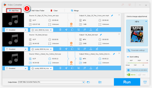 Load QCP audio files