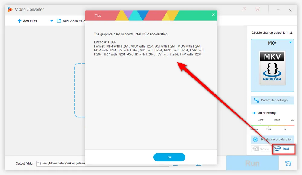 Enable Hardware Acceleration of the Intel Quick Sync Encoder