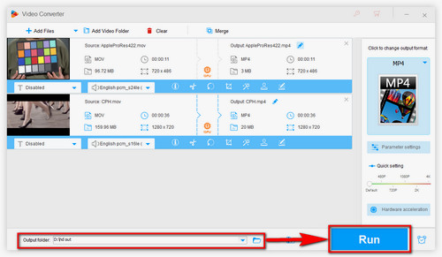 Start video conversion