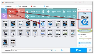 Select the Output Format