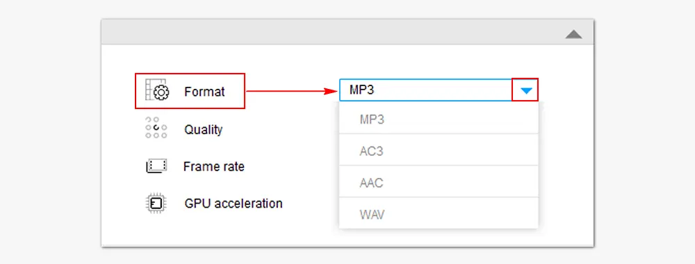 Select Recording Format