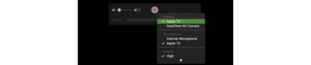 Select Apple TV for recording