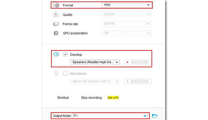 Set Recording Settings