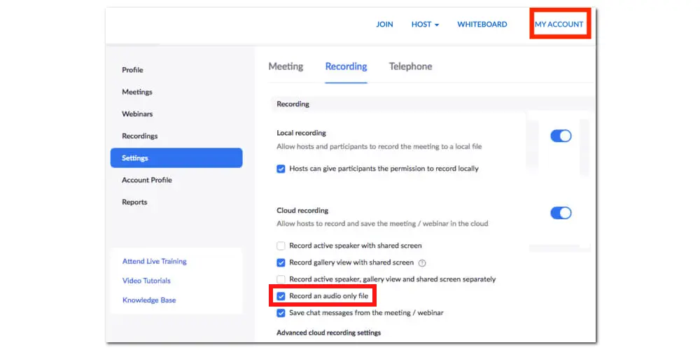 How to Make Zoom Record Audio Only