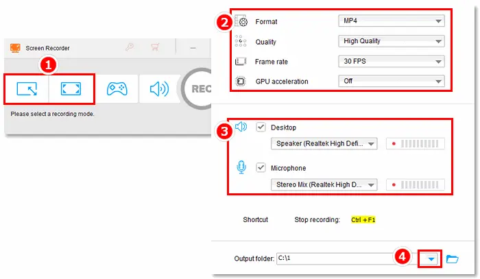 Change Recording Settings