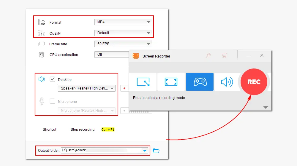 Adjust Recording Settings