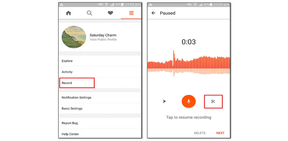How to Record on SoundCloud Android