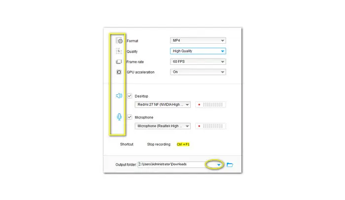 Customize Recording Settings