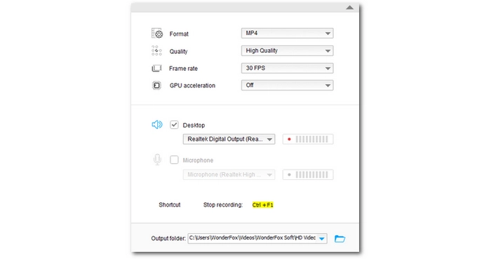 Change Recording Settings