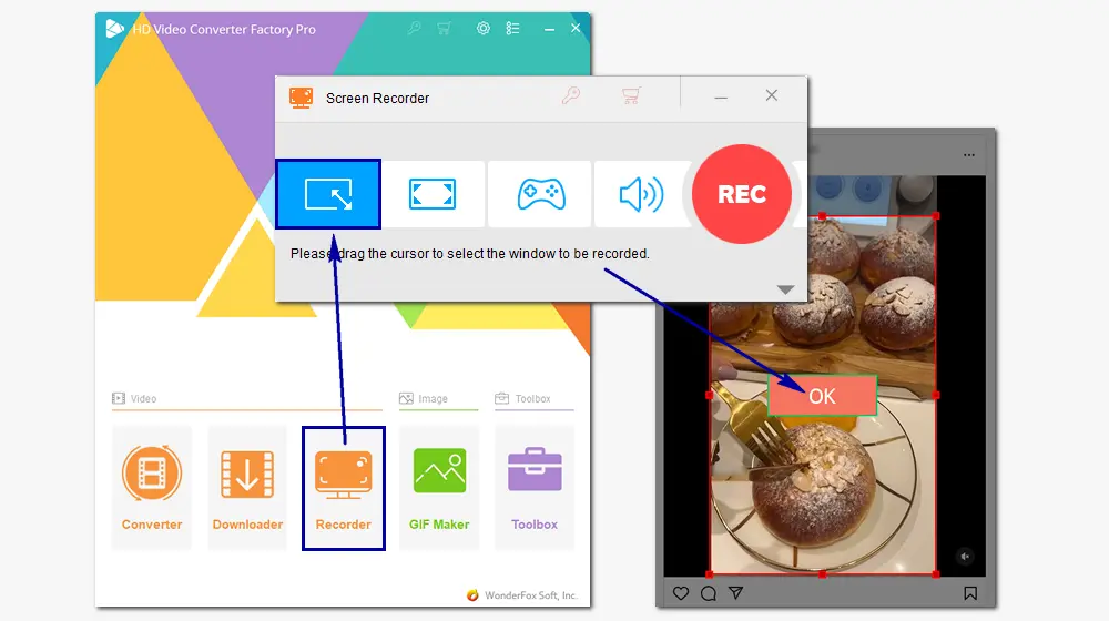 Select Recording Region