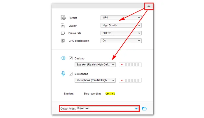 Customize Output Settings